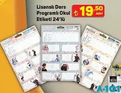LİSANSLI DERS PROGRAMLI OKUL ETİKETİ 24'LÜ indirimli fiyat LİSANSLI DERS PROGRAMLI OKUL ETİKETİ 24'LÜ fiyat ve kampanya bilgisi
